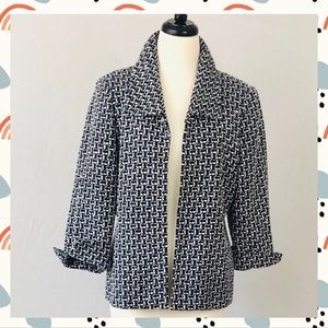 Vintage Austin Reed Navy Houndstooth Jacket-10